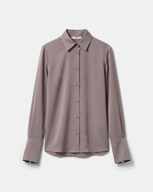 Chemise Calvyn Chemise en soie &agrave; manches longues brume ZAPA