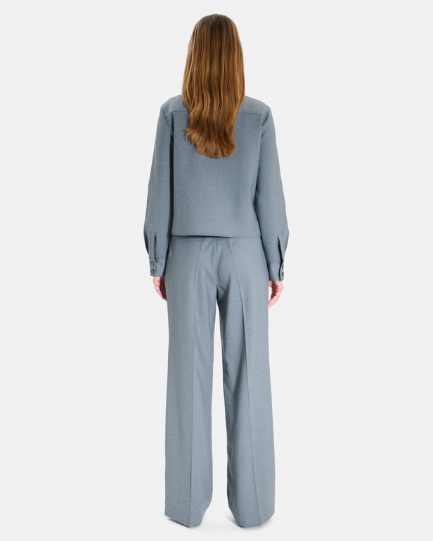 Chemise Conie Chemise grise moderne &agrave; col classique ZAPA