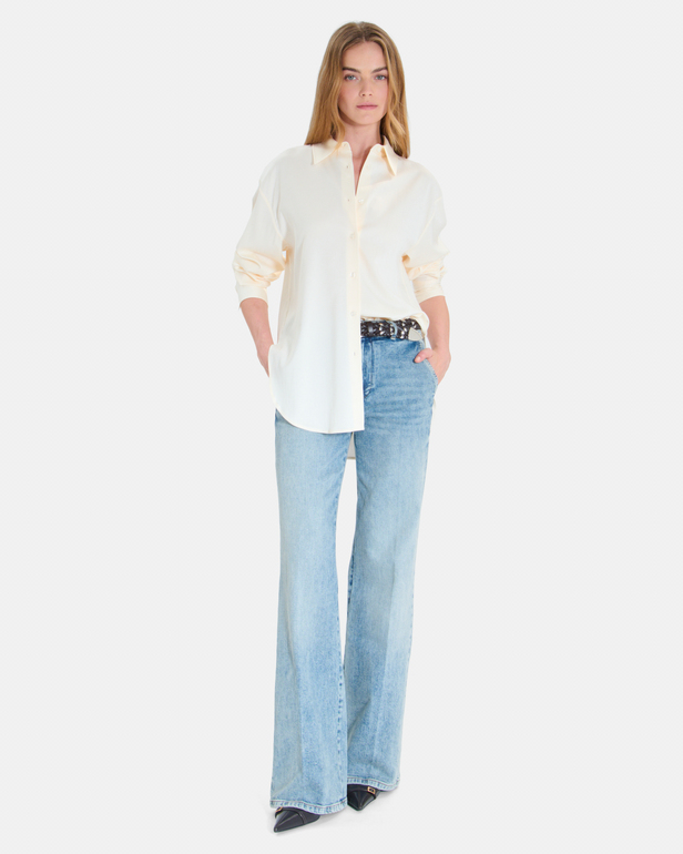 Chemise Corentin Chemise cr&egrave;me &agrave; manches longues ZAPA