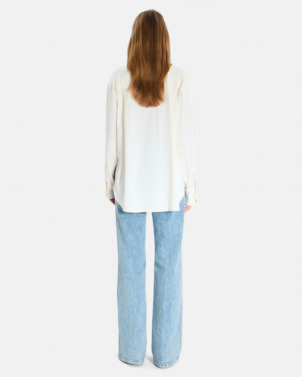 Chemise Corentin Chemise cr&egrave;me &agrave; manches longues ZAPA