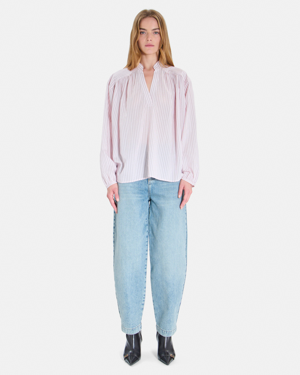 Blouse Blandine Blouse l&eacute;g&egrave;re ray&eacute;e &agrave; manches longues ZAPA