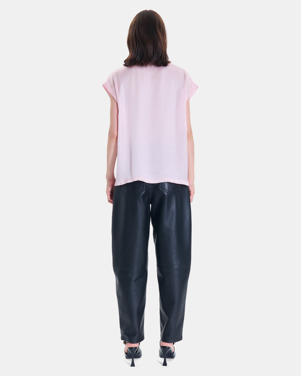 Top Tracy Top manches courtes rose en viscose ZAPA