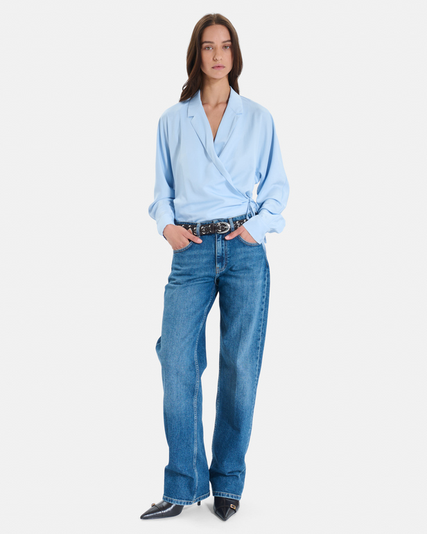 Top Taran Top crois&eacute; bleu clair ZAPA