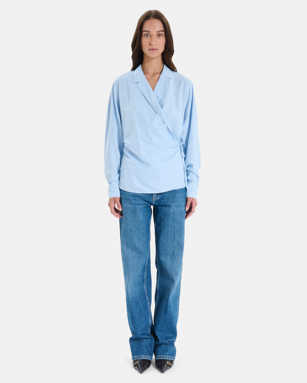 Top Taran Top crois&eacute; bleu clair ZAPA
