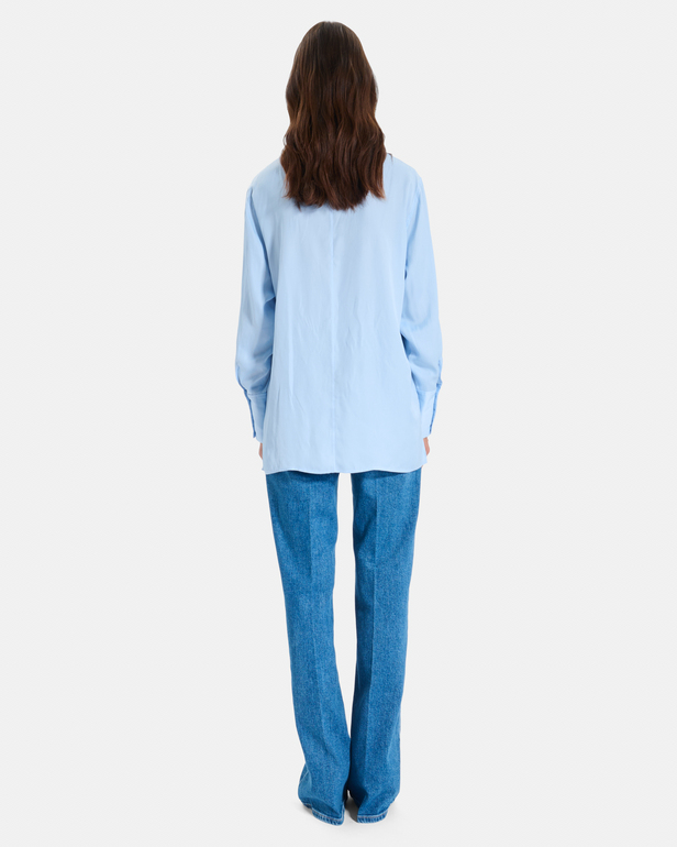 Top Tobias Top manches longues bleu clair col montant ZAPA