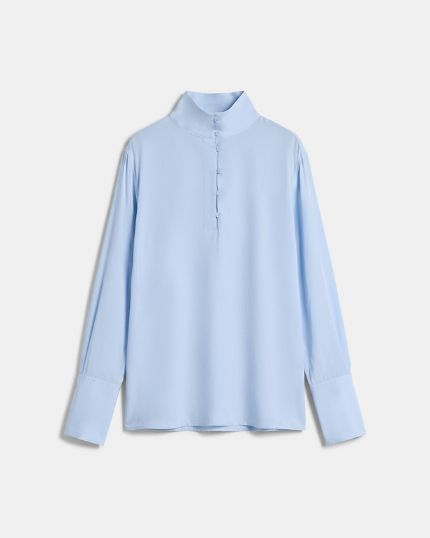 Top Tobias Top manches longues bleu clair col montant ZAPA