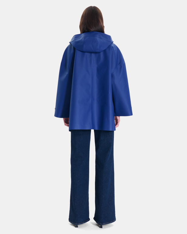 Trench Tim Trench-coat bleu roi &agrave; capuche ZAPA