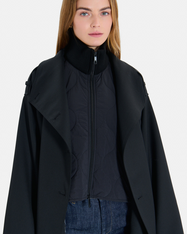 Trench Tybalt Trench-coat long noir &agrave; double boutonnage ZAPA