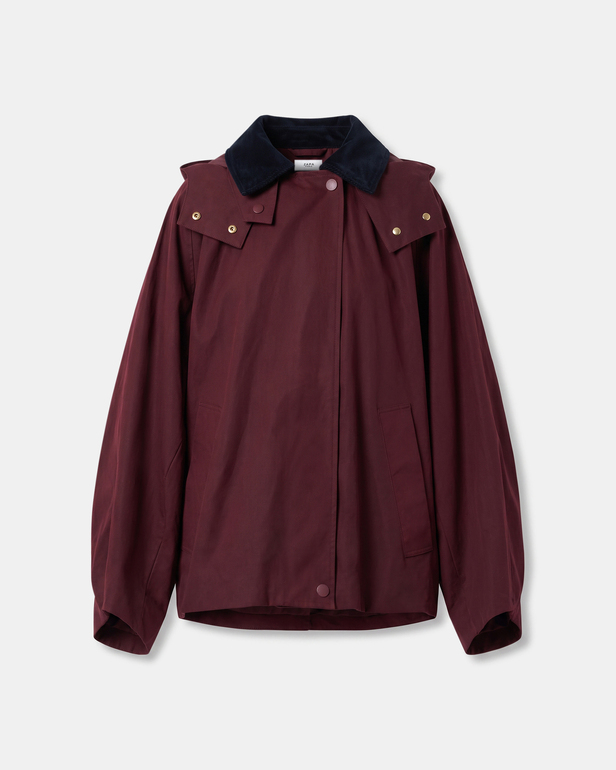 Trench Telmi Trench coat rouge carmin en coton ZAPA