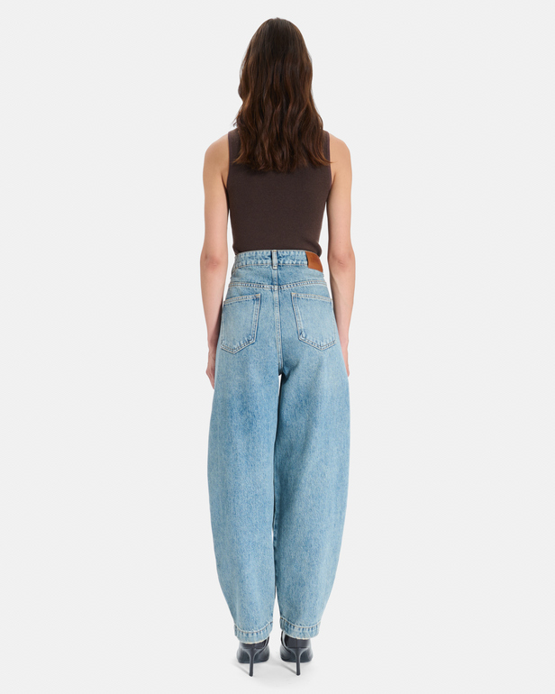 Jean Pia Jean barrel en coton vintage blue ZAPA