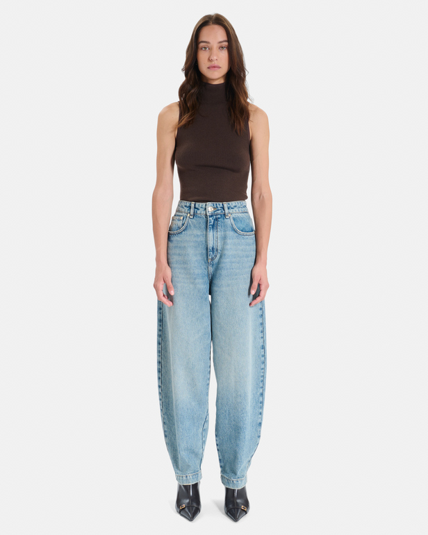 Jean Pia Jean barrel en coton vintage blue ZAPA