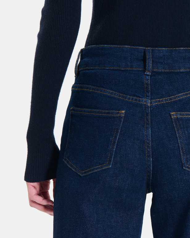 Jean New Jessie Jean palazzo en coton bleu brut ZAPA
