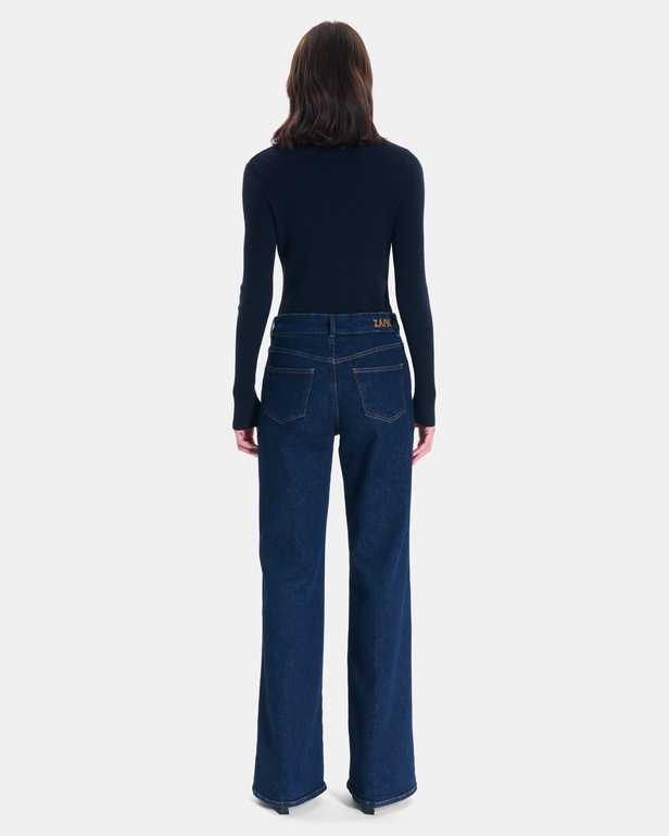 Jean New Jessie Jean palazzo en coton bleu brut ZAPA