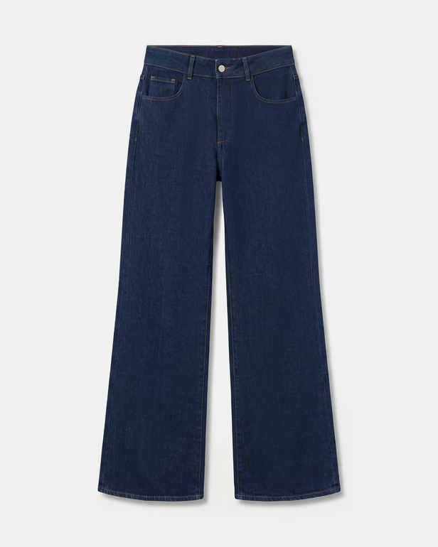 Jean New Jessie Jean palazzo en coton bleu brut ZAPA