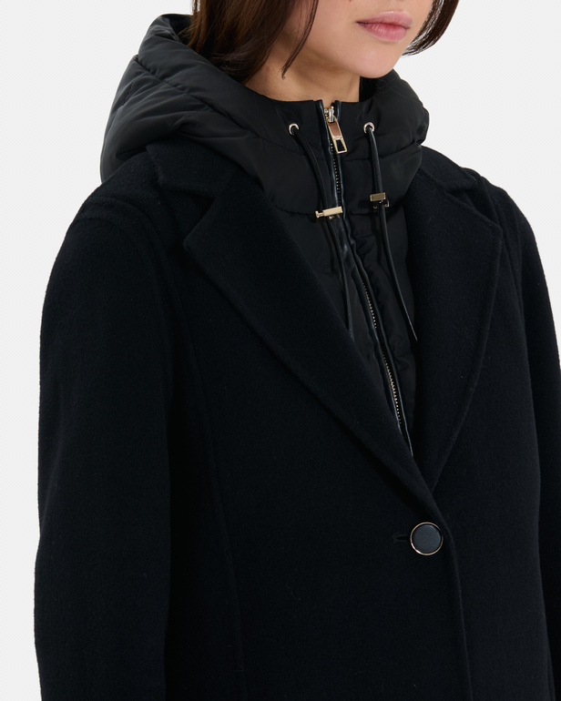 Manteau Mayra Manteau long en laine &agrave; capuche amovible ZAPA