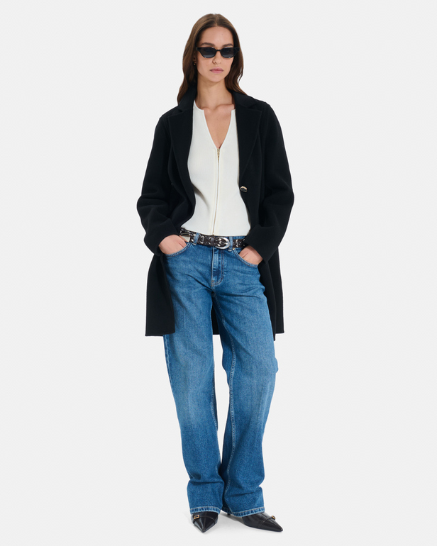 Manteau Mayra Manteau long en laine &agrave; capuche amovible ZAPA