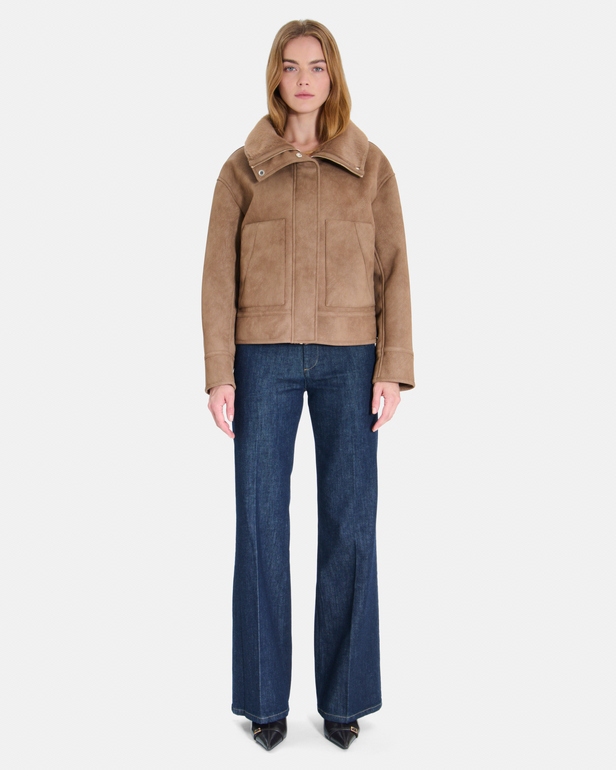 Manteau Marya Manteau aviateur court cannelle ZAPA