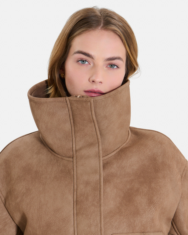 Manteau Marya Manteau aviateur court cannelle ZAPA