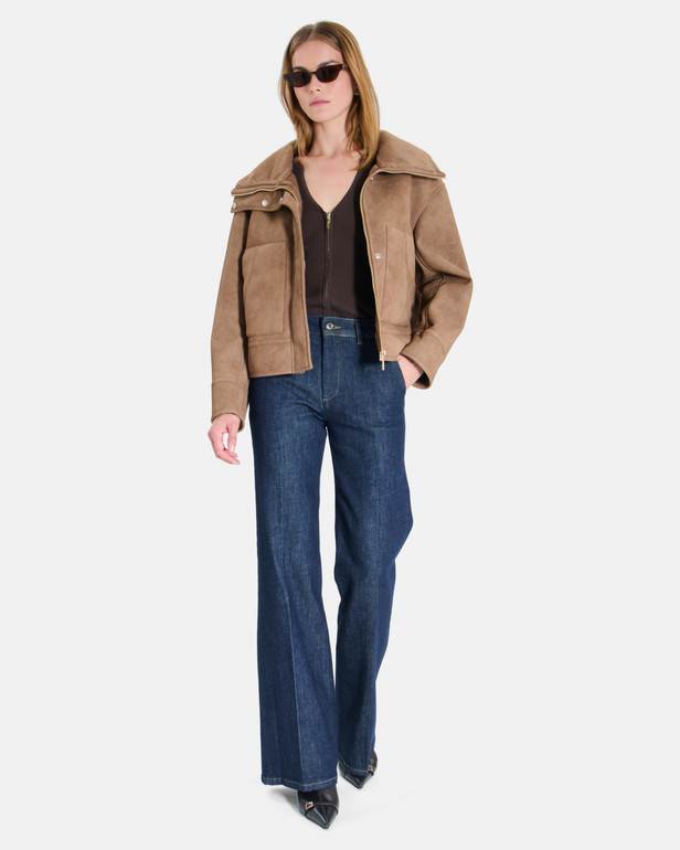 Manteau Marya Manteau aviateur court cannelle ZAPA