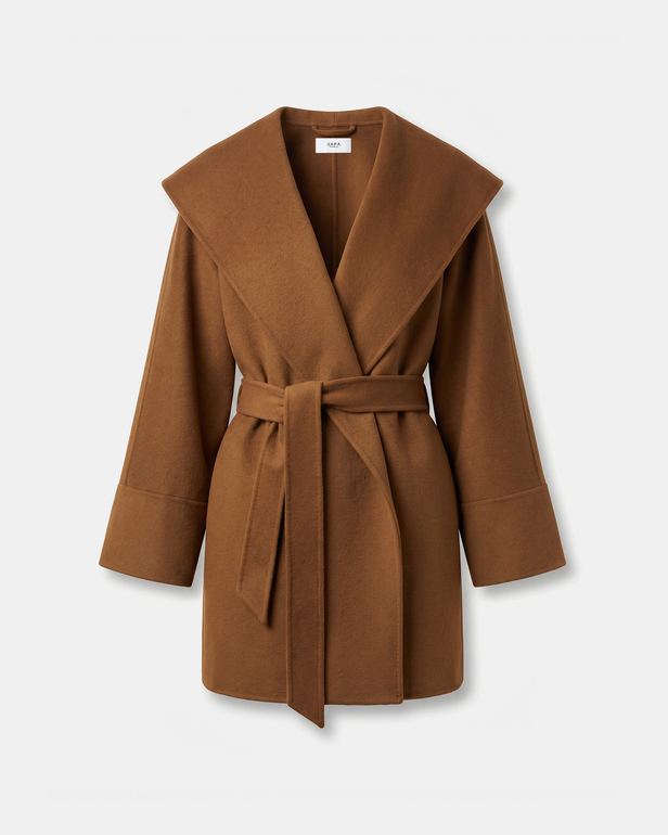 Manteau Maylone Manteau oversize tabac en laine ZAPA