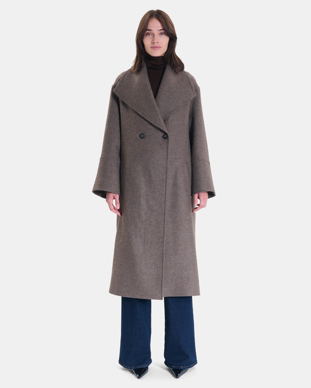 Manteau Manoli Manteau long en laine noisette ZAPA
