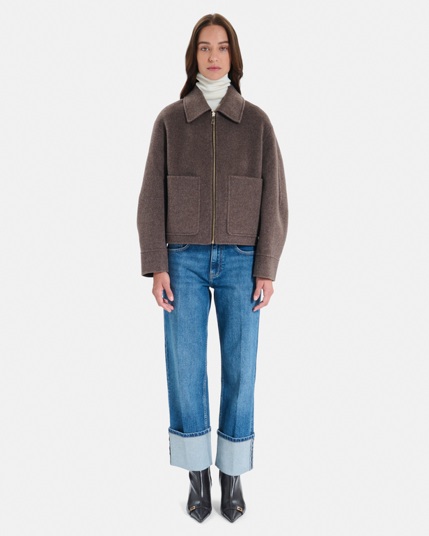 Manteau Moby Manteau court en laine r&eacute;versible ZAPA