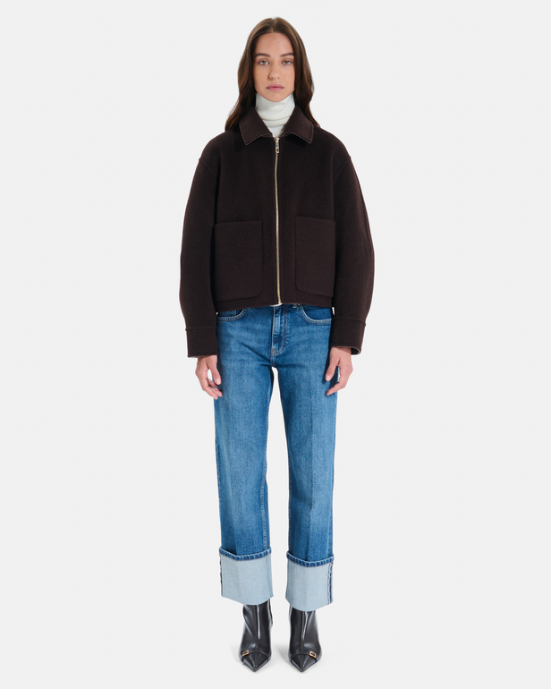 Manteau Moby Manteau court en laine r&eacute;versible ZAPA
