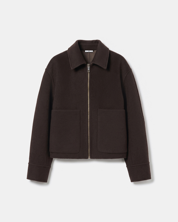 Manteau Moby Manteau court en laine r&eacute;versible ZAPA