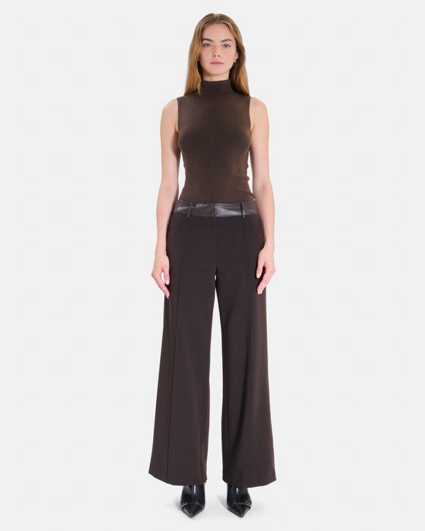Pantalon Panache Pantalon large chocolat ZAPA