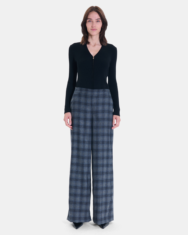 Pantalon Paulette Pantalon large gris chine ZAPA