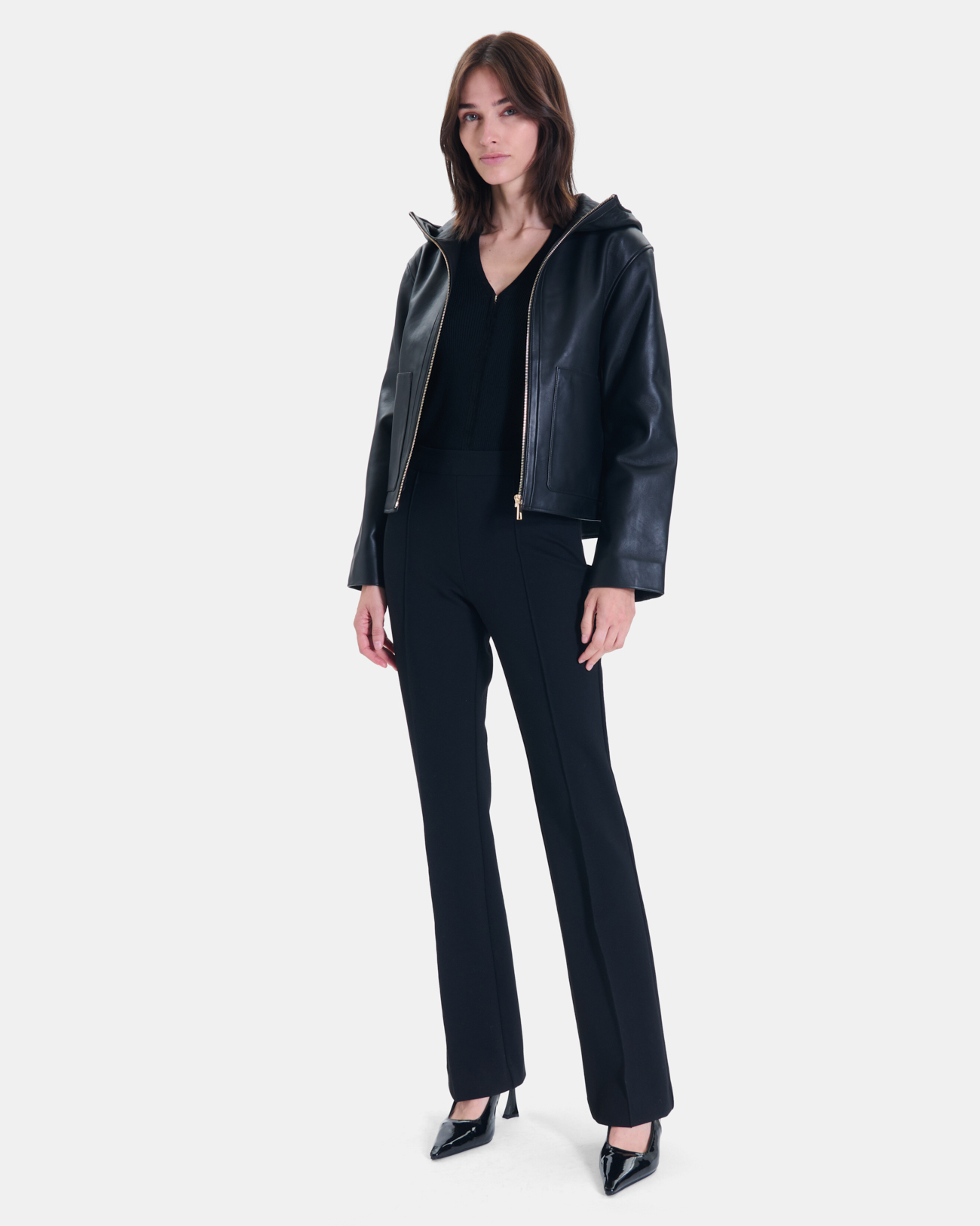 Pantalon Philippe Pantalon noir en coton ZAPA