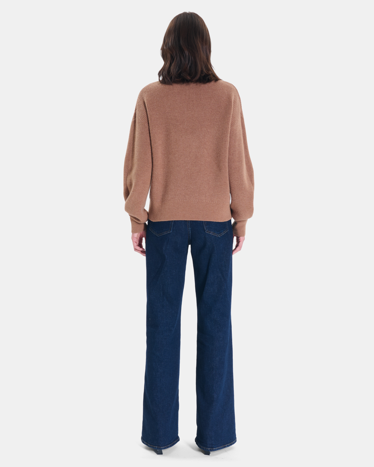 Pull Neila Pull en laine m&eacute;rinos cannelle ZAPA