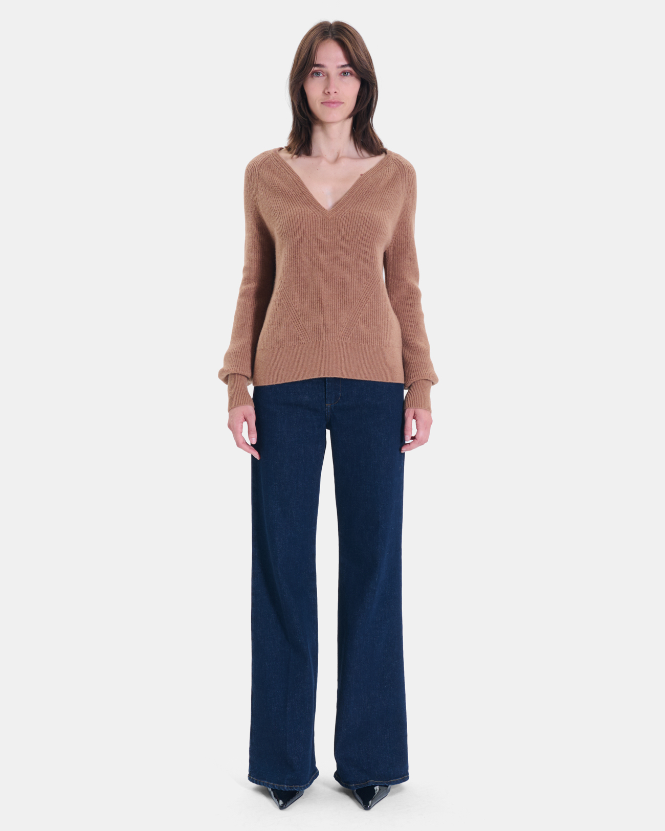Pull Ness Pull en laine m&eacute;rinos cannelle ZAPA