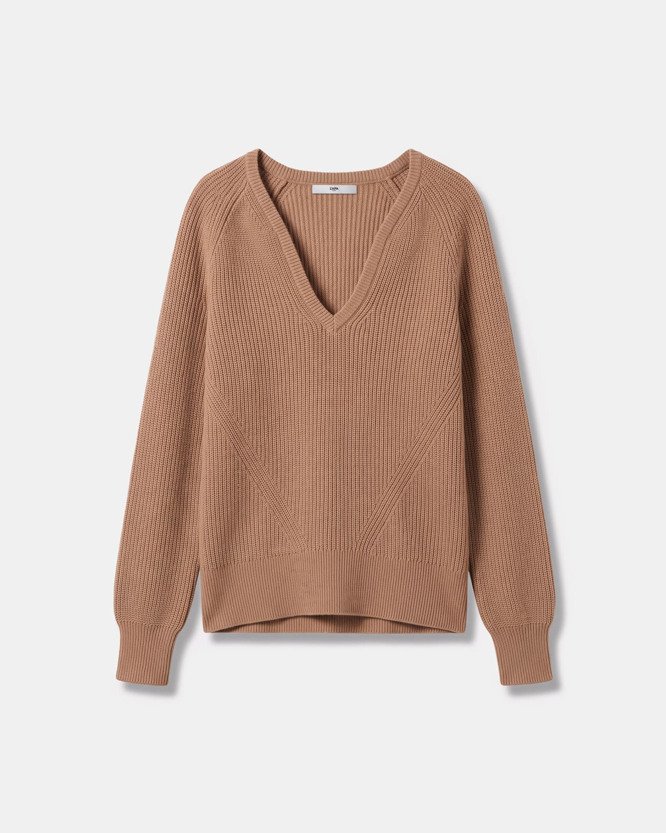Pull Ness Pull en laine m&eacute;rinos cannelle ZAPA