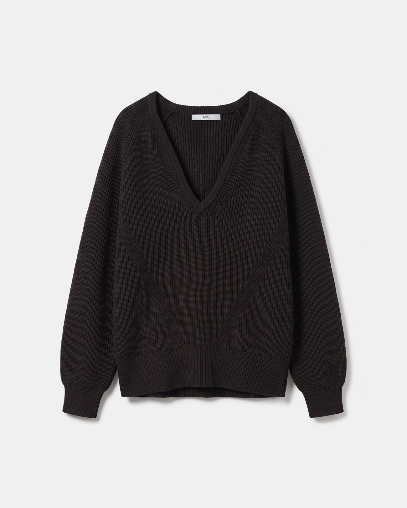 Pull Ness Pull en laine m&eacute;rinos chocolat ZAPA