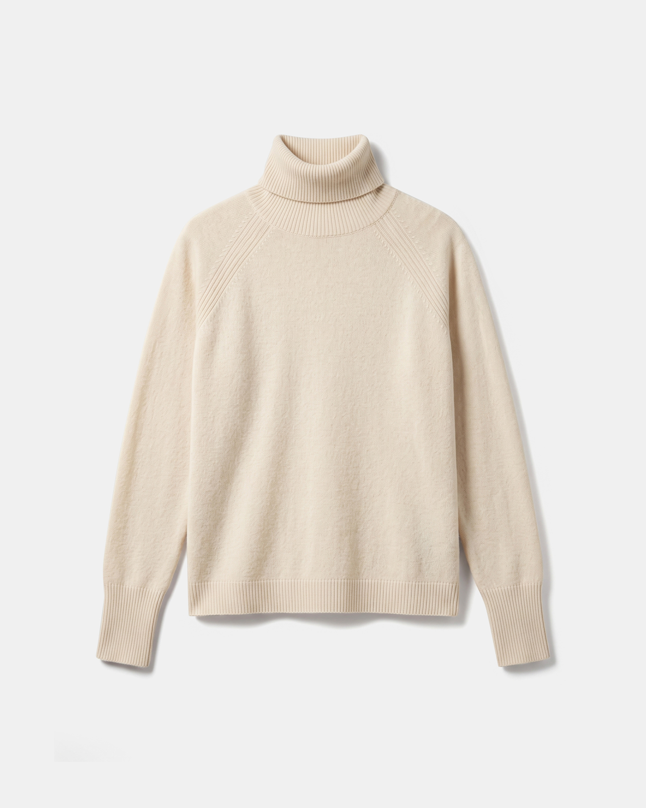 Pull Paco Pull &agrave; col montant en cachemire beige ZAPA
