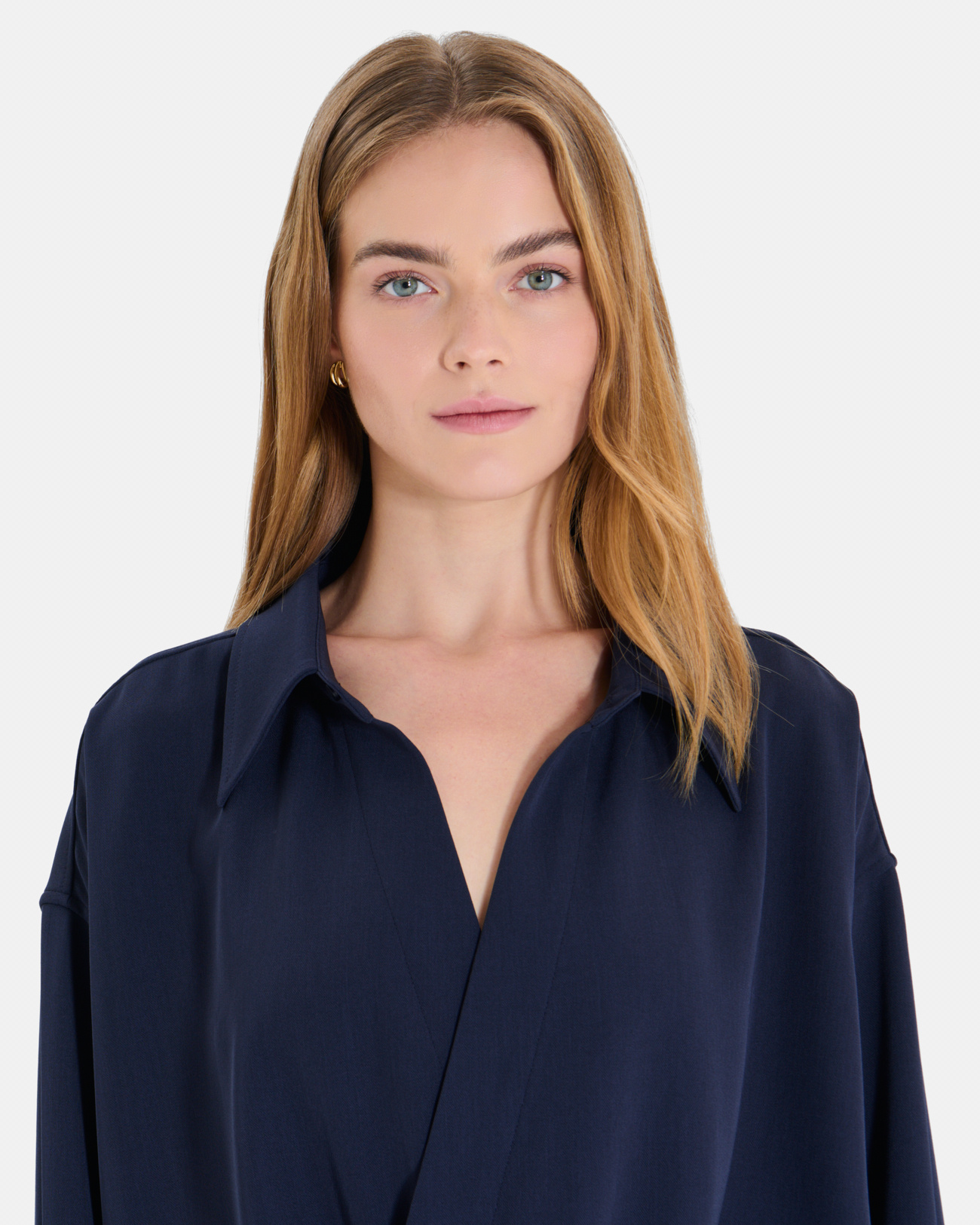 Robe Ryme Robe chemise fluide nocturne &agrave; manches longues ZAPA