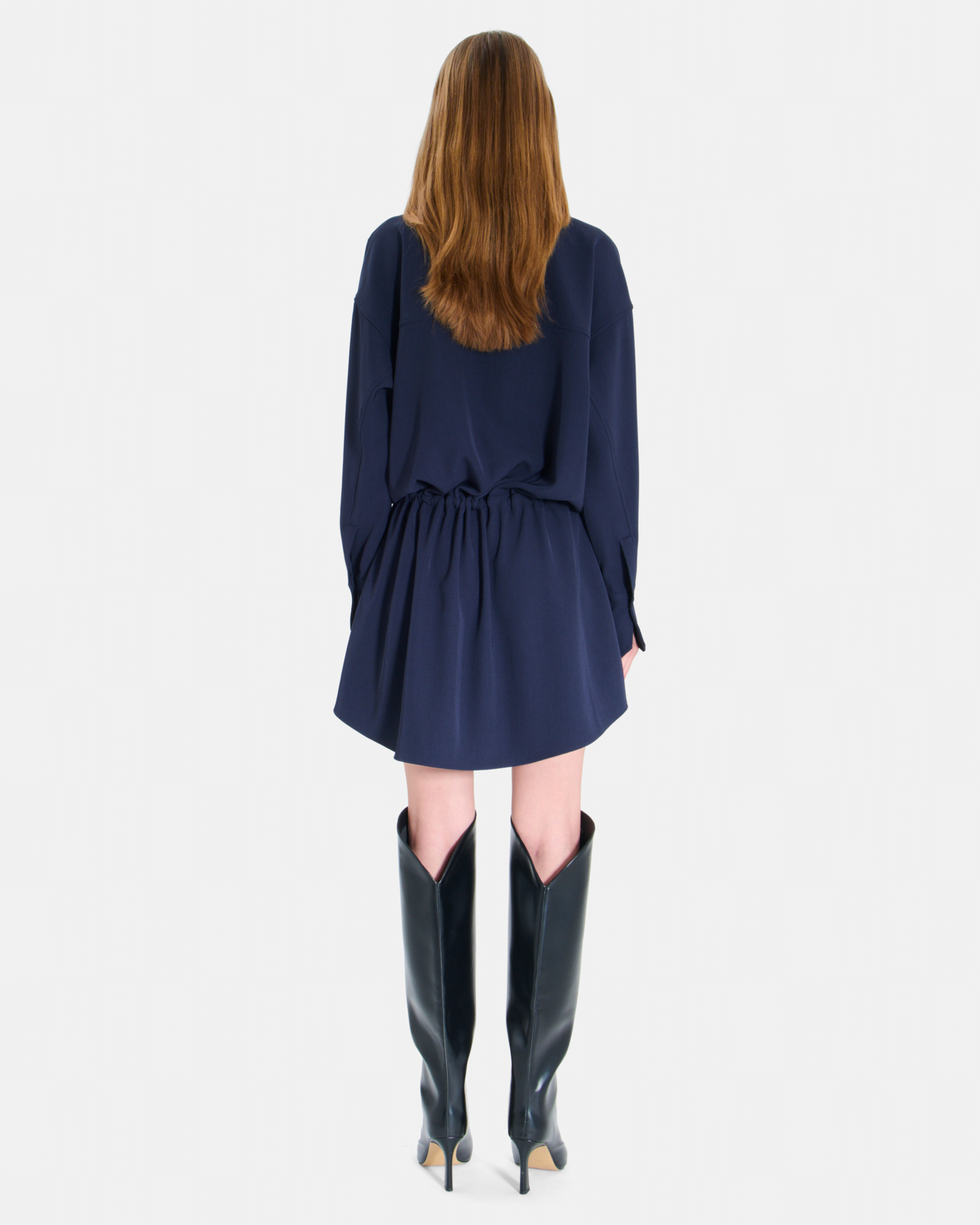 Robe Ryme Robe chemise fluide nocturne &agrave; manches longues ZAPA