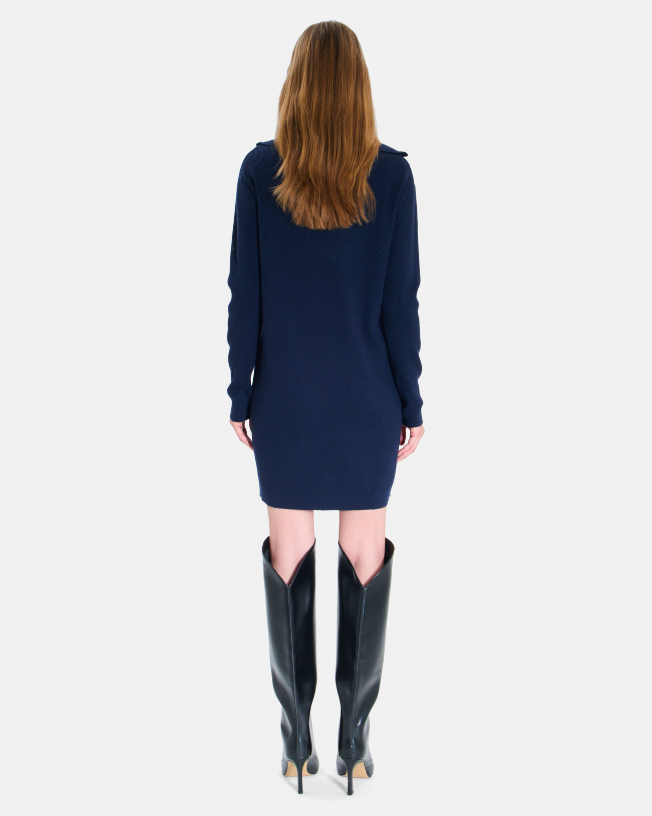 Robe Ryta Robe droite nocturne col zipp&eacute; manches longues ZAPA