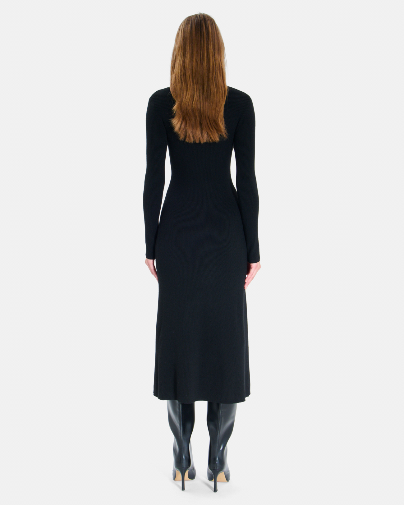 Robe Ritassy Robe longue noire &agrave; manches longues ZAPA