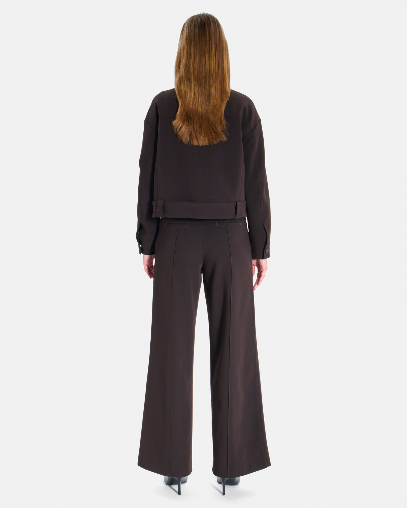 Veste Valencia Veste courte chocolat ceintur&eacute;e ZAPA