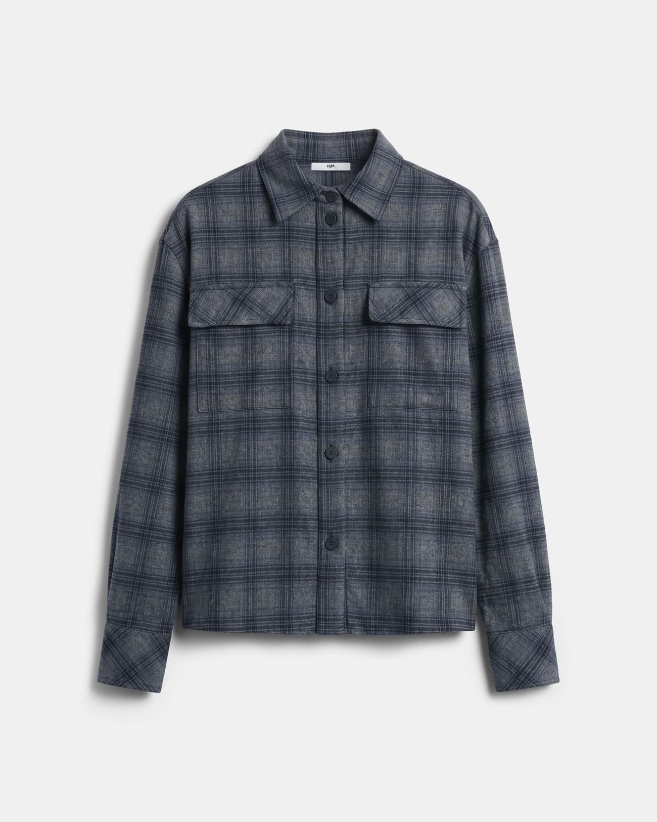 Veste Vasya Veste chemise &agrave; carreaux gris ZAPA