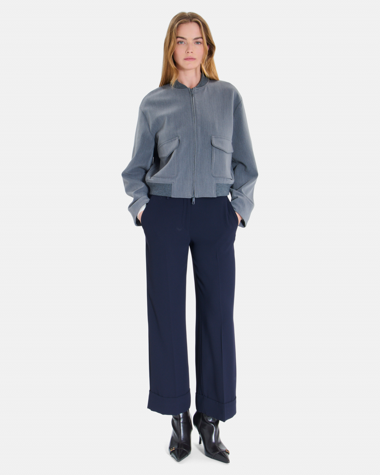 Veste Vila Veste courte bomber gris chin&eacute; ZAPA