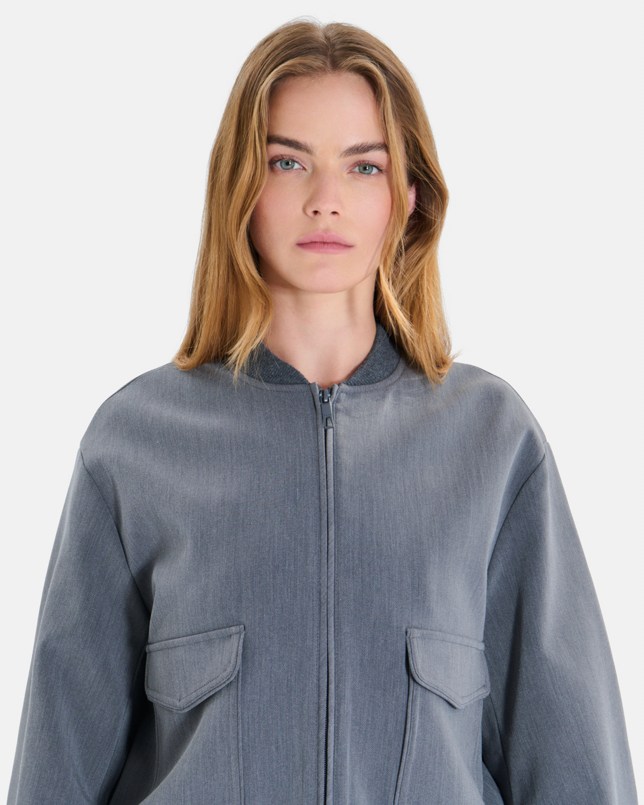 Veste Vila Veste courte bomber gris chin&eacute; ZAPA