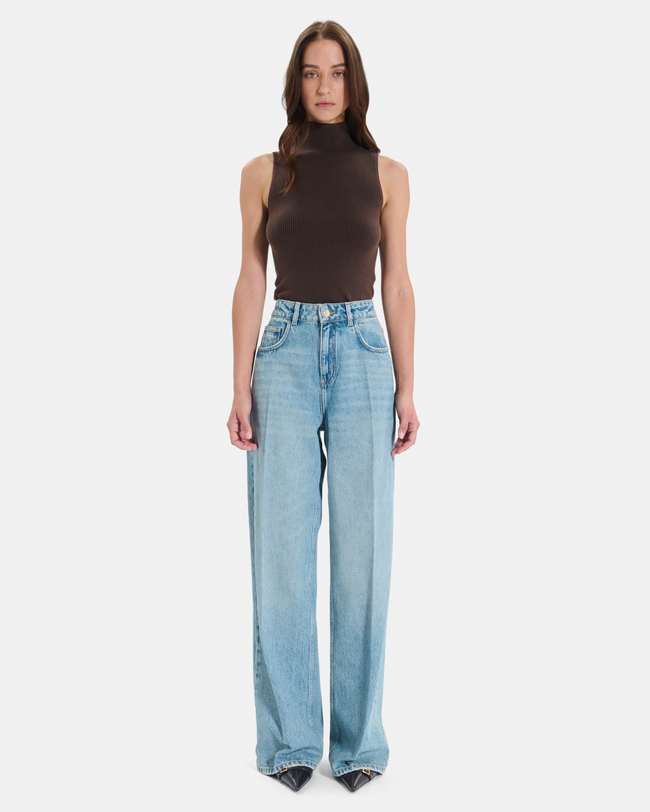 Jean Pamover Jean droit en coton vintage blue ZAPA