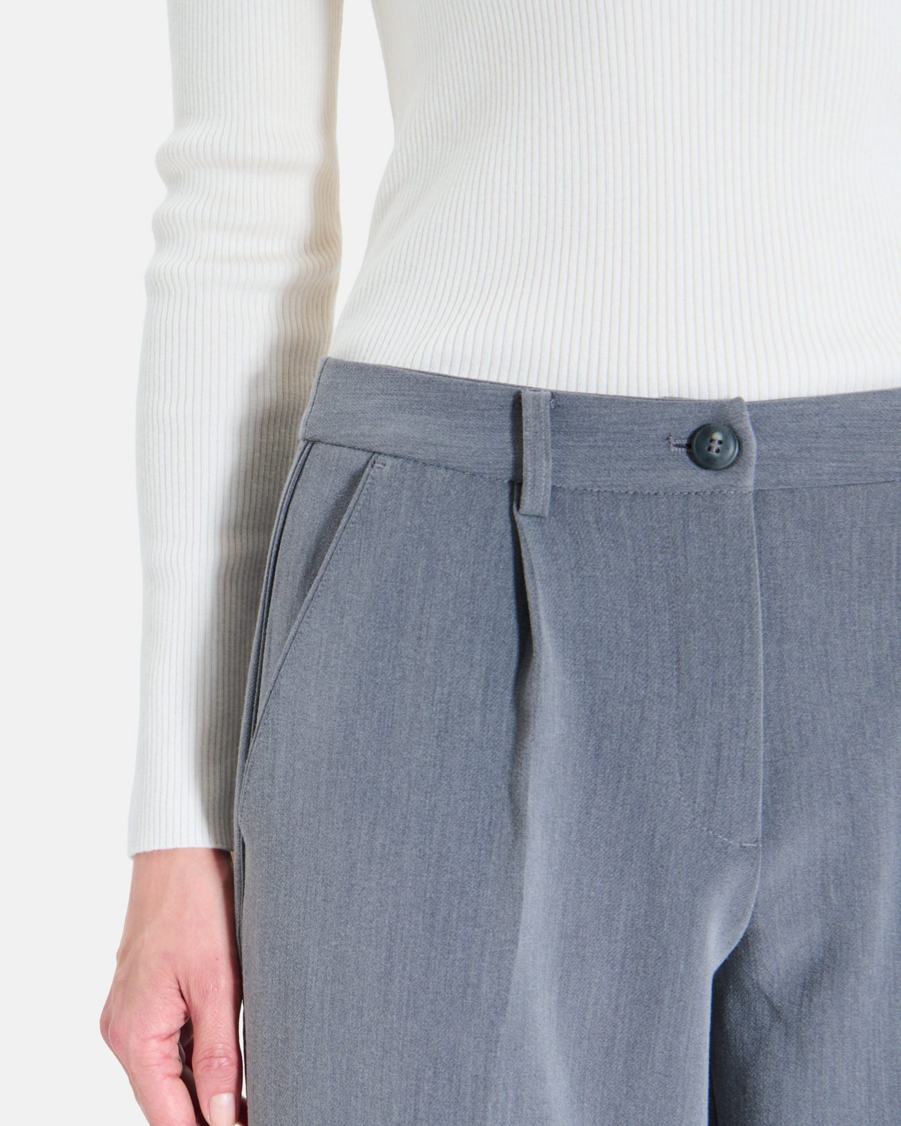 Pantalon Pleyel Pantalon palazzo gris chin&eacute; PLEYEL ZAPA