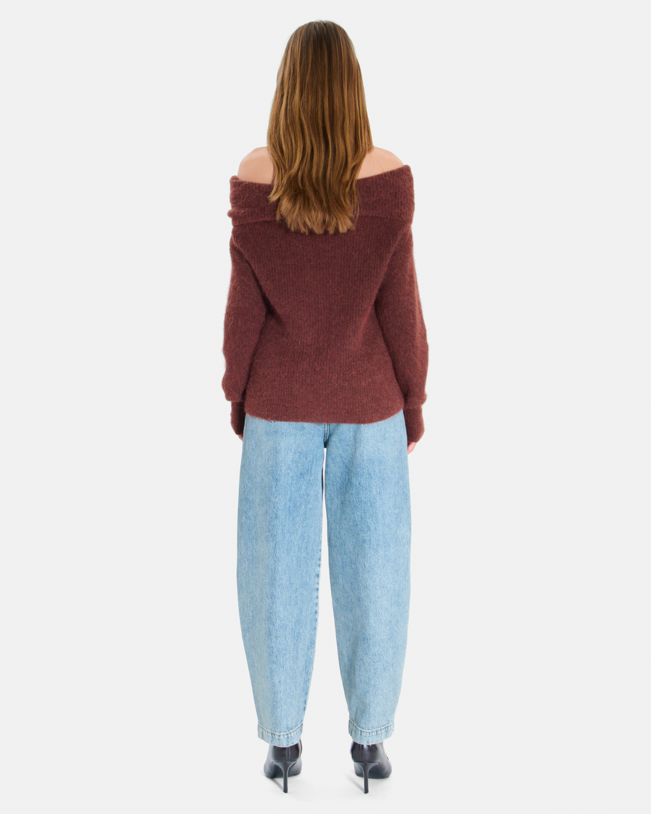 Pull Numa Pull en m&eacute;lange de laine chocolat ZAPA