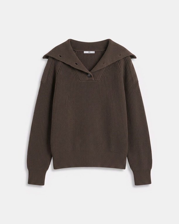 Pull Nirae Pull en laine au col montant noisette ZAPA