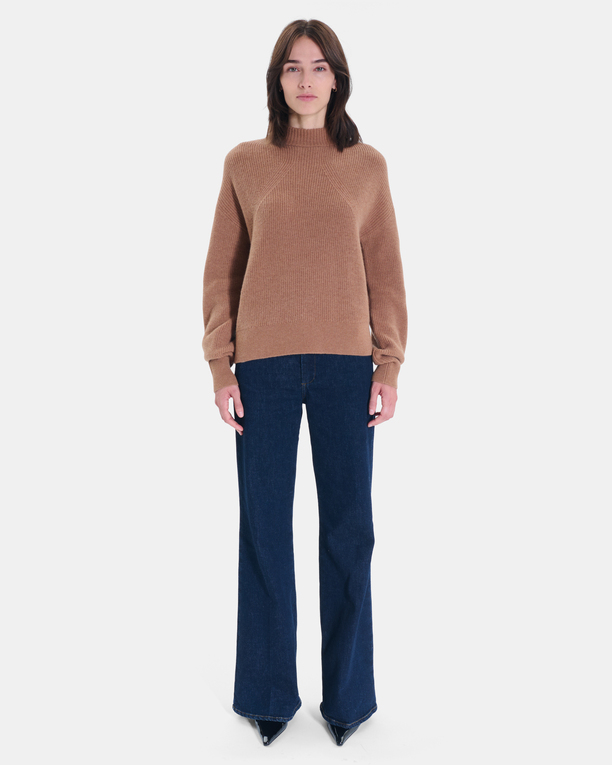 Pull Neila Pull en laine mérinos cannelle ZAPA