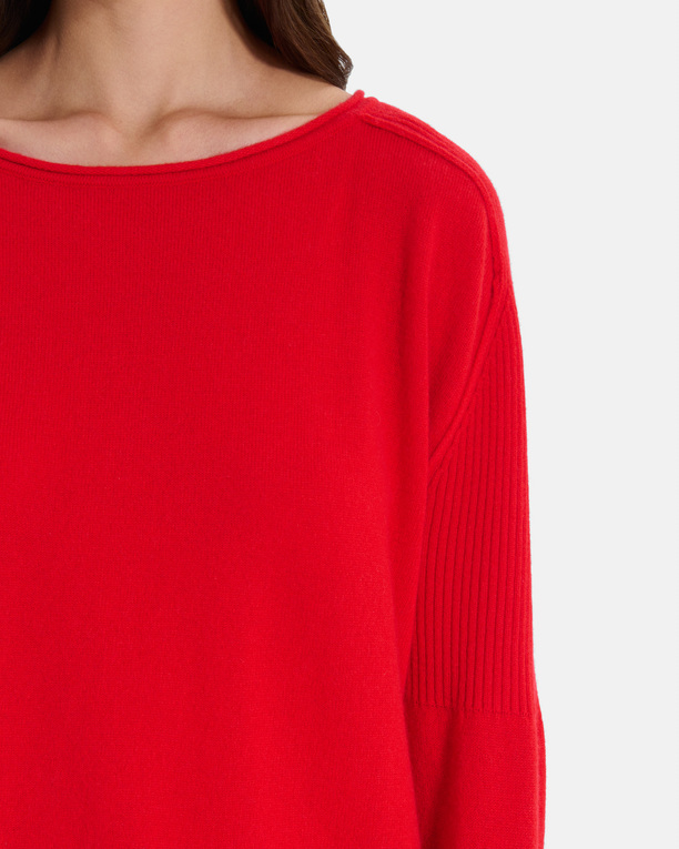 Pull Pensee Pull rouge en cachemire à manches longues ZAPA